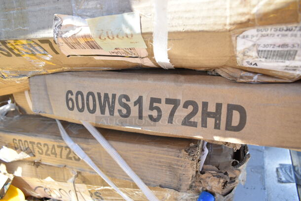 2 BRAND NEW SCRATCH AND DENT! Items; Regency 600WS1572HD 16 Gauge Stainless Steel 15" x 72" Heavy-Duty Solid Wall Shelf and Regency 600WS1872HD 16 Gauge Stainless Steel 18" x 72" Heavy-Duty Wall Shelf. 2 Times Your Bid! May Be Missing Pieces. - Image 2 of 3