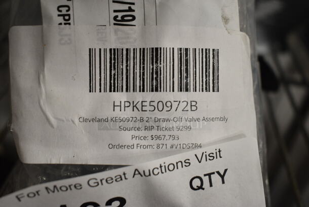 BRAND NEW SCRATCH AND DENT! HPKE50972B Cleveland KE50972-B 2" Draw-Off Valve Assembly - Image 2 of 2