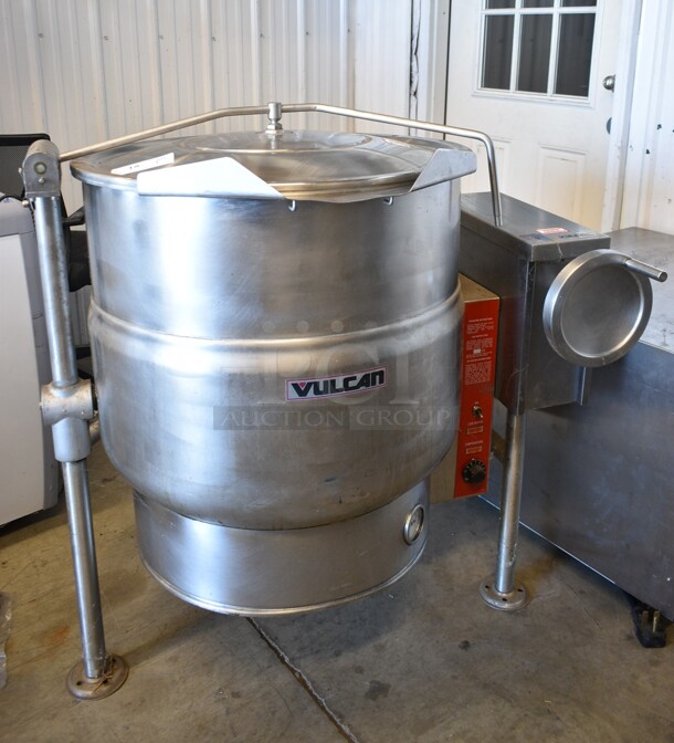 Vulcan VELT40 Stainless Steel Commercial Floor Style Electric Powered 40 Gallon Steam Kettle. 208-240 Volts. - Image 1 of 6