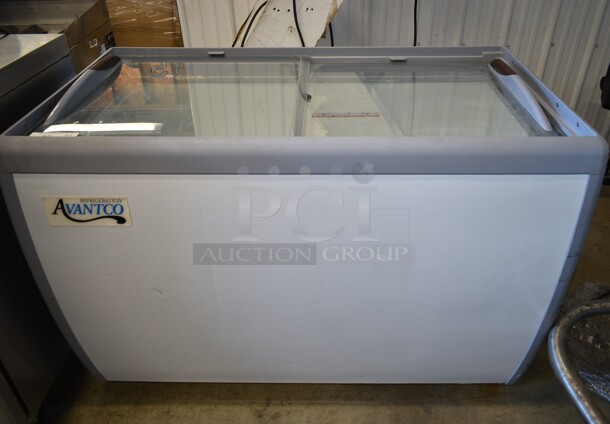 Avantco 360ADC8HC Metal Freezer Merchandiser on Commercial Casters. 115 Volts, 1 Phase. Tested and Working! - Image 1 of 5