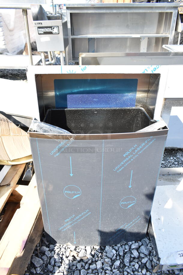 BRAND NEW SCRATCH AND DENT! Bobrick B-43644 Rectangular Waste Receptacle. - Image 1 of 5