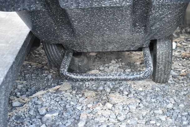BRAND NEW SCRATCH AND DENT! Lavex 475AG0011BBK Black 0.5 Cubic Yard Black Standard-Duty Tilt Truck / Trash Cart (300 lb. Capacity) - Image 3 of 5