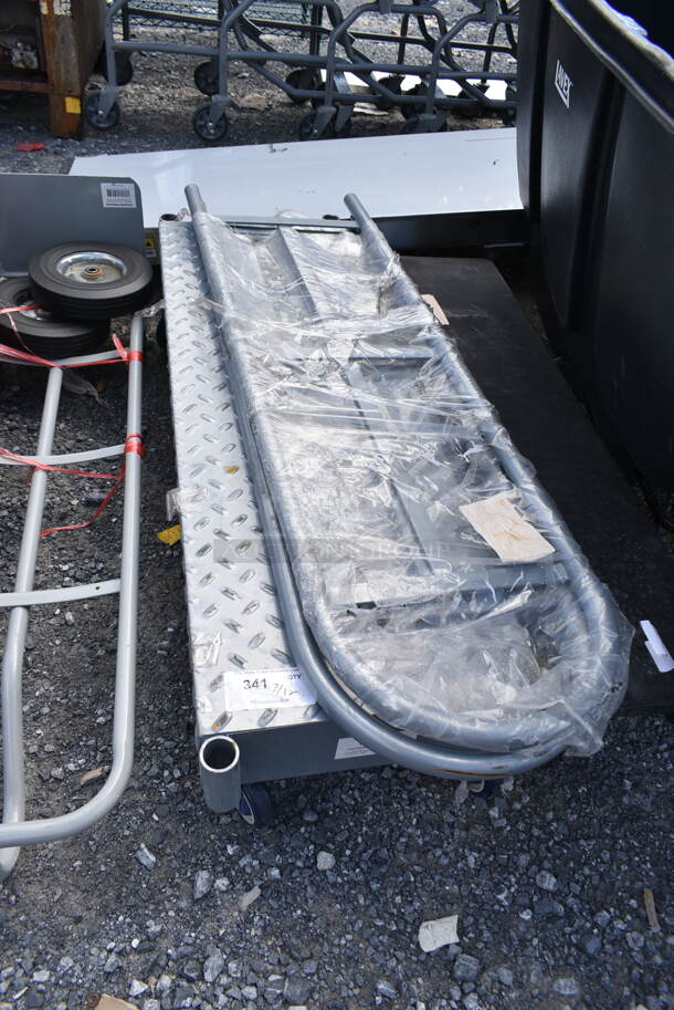 BRAND NEW SCRATCH AND DENT! Lavex 257UB1648 16" x 48" Heavy-Duty Steel U-Boat Utility Cart - 2000 lb. Capacity - Image 2 of 5
