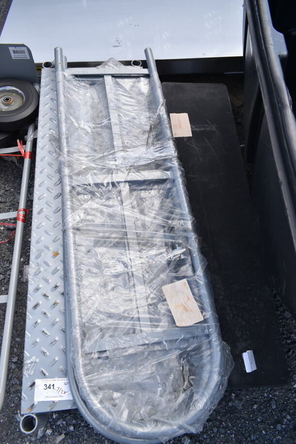 BRAND NEW SCRATCH AND DENT! Lavex 257UB1648 16" x 48" Heavy-Duty Steel U-Boat Utility Cart - 2000 lb. Capacity - Image 3 of 5