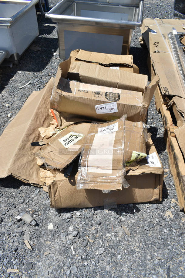 4 BRAND NEW SCRATCH AND DENT! Items; 164TS1800 Lancaster Table & Seating 18" Cast Iron Table Base Spider, Commercial Casters, Manitowoc Ice 040001716 Kit Door Assy Q130/210. 4 Times Your Bid!  - Image 2 of 6