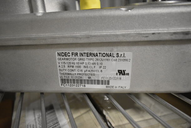 BRAND NEW SCRATCH AND DENT! Nidec GR63 Gear Motor. 115-120 Volts, 1 Phase.  - Image 6 of 8