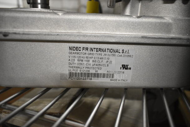 BRAND NEW SCRATCH AND DENT! Nidec GR63 Gear Motor. 115-120 Volts, 1 Phase.  - Image 8 of 8