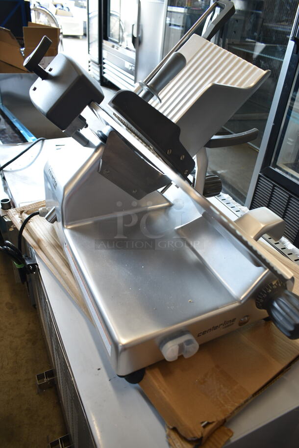 BRAND NEW SCRATCH AND DENT! 2023 Hobart Centerline EDGE12-11 Stainless Steel Commercial Meat Slicer w/ Blade Sharpener. 115 Volts, 1 Phase. Tested and Working! - Image 5 of 7