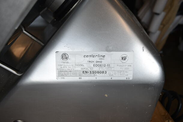 BRAND NEW SCRATCH AND DENT! 2023 Hobart Centerline EDGE12-11 Stainless Steel Commercial Meat Slicer w/ Blade Sharpener. 115 Volts, 1 Phase. Tested and Working! - Image 7 of 7