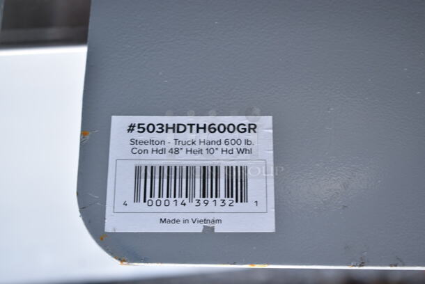 BRAND NEW SCRATCH AND DENT! Lavex 503HDTH600GR 600 lb. Gray Hand Truck With 10" Solid Rubber Wheels - Image 4 of 4
