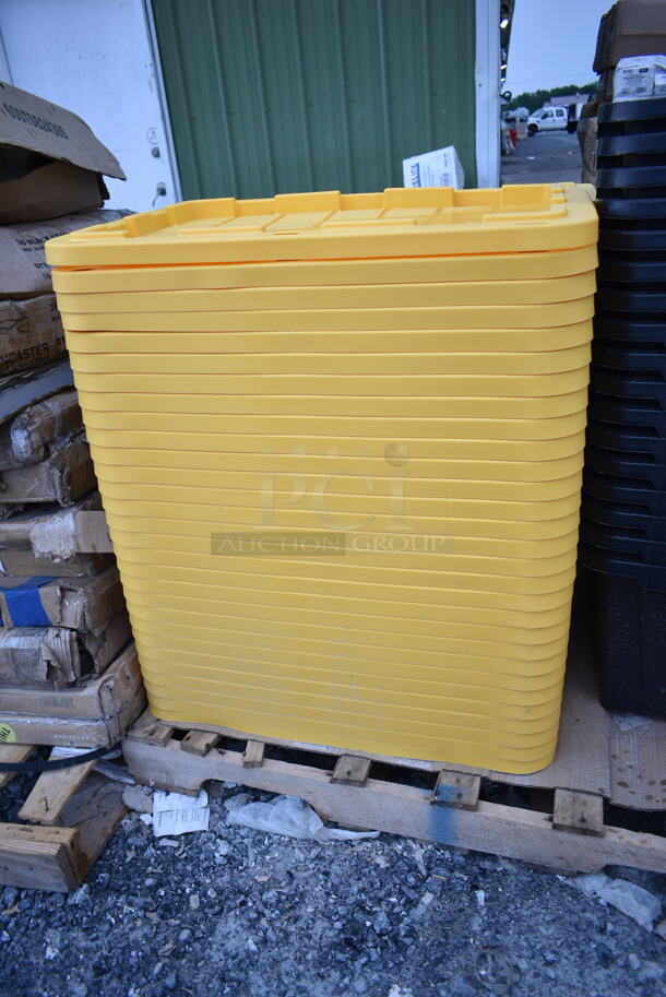 30 BRAND NEW SCRATCH AND DENT! Tough Box 270BLKYW 27 Gallon Black Storage Tote with Yellow Lid. 30 Times Your Bid! - Image 6 of 9