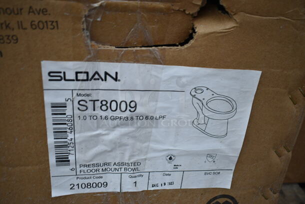BRAND NEW SCRATCH AND DENT! Sloan 2108009 Standard Elongated Floor-Mounted Toilet Bowl for 2108013 - 1.6 GPF - Image 2 of 4