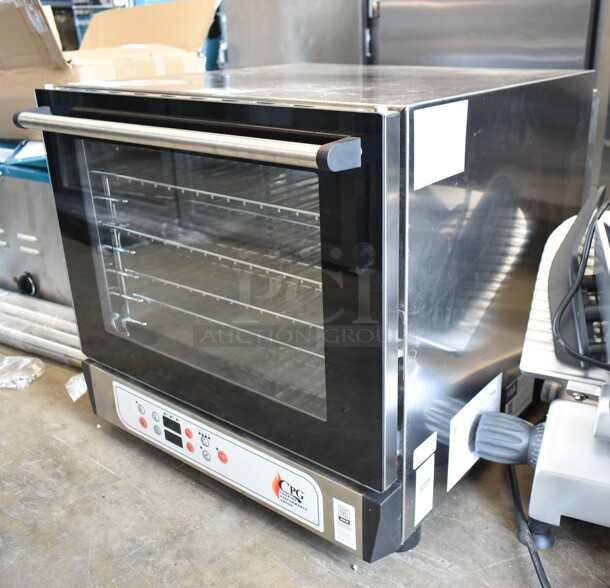 BRAND NEW SCRATCH AND DENT! Cooking Performance Group CPG 351COHD4M Stainless Steel Commercial Countertop Electric Powered Half Size Convection Oven. 208-240 Volts, 1 Phase.  - Image 3 of 5