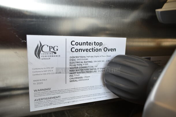 BRAND NEW SCRATCH AND DENT! Cooking Performance Group CPG 351COHD4M Stainless Steel Commercial Countertop Electric Powered Half Size Convection Oven. 208-240 Volts, 1 Phase.  - Image 5 of 5