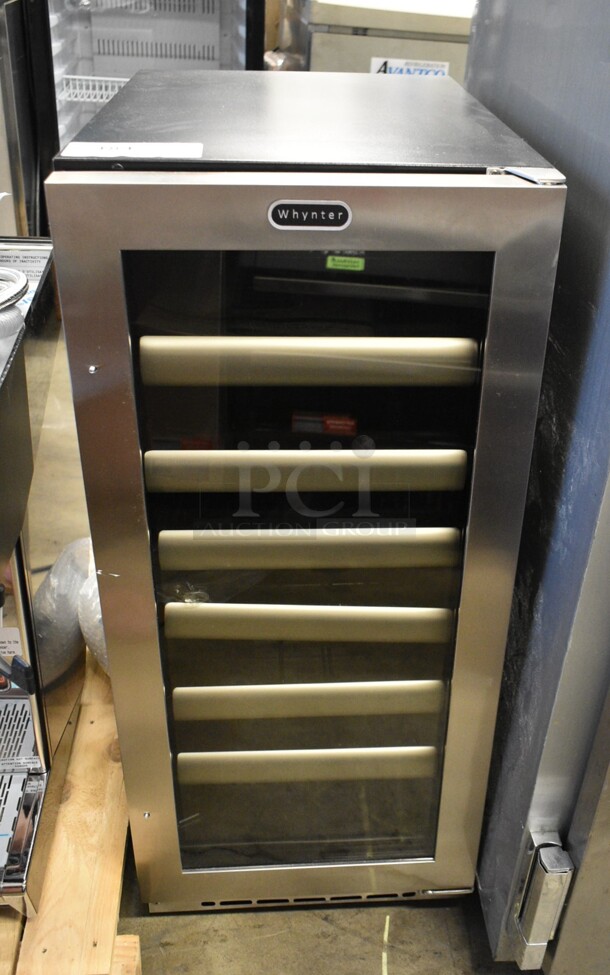 BRAND NEW SCRATCH AND DENT! Whynter BWR-331SL Elite 33 Bottle Seamless Stainless Steel Door Single Zone Built-in Wine Refrigerator Merchandiser. 115 Volt, 1 Phase. Tested and Working! - Image 2 of 5