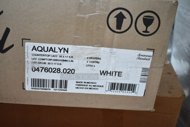 BRAND NEW SCRATCH AND DENT! American Standard 0476028.020 Aqualyn 20 3/8" x 17 3/8" White Vitreous China Single Bowl Drop-In Sink with 4" Centerset - Image 2 of 2