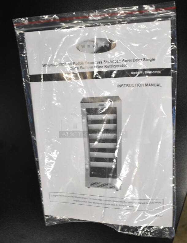 BRAND NEW SCRATCH AND DENT! Whynter BWR-331SL Elite 33 Bottle Seamless Stainless Steel Door Single Zone Built-in Wine Refrigerator Merchandiser. 115 Volt, 1 Phase. Tested and Working! - Image 4 of 5