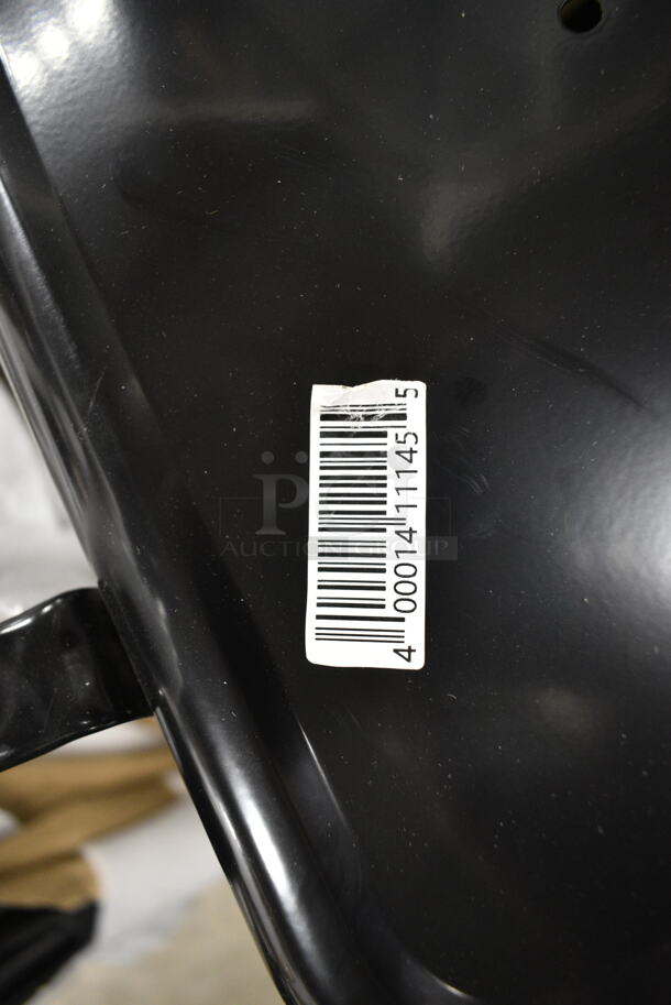 10 BRAND NEW SCRATCH AND DENT! Lancaster Table & Seating 164CMARMBLK Alloy Series Onyx Black Outdoor Arm Chair w/ 7 164SEATRDWAL8001 Walnut Color Chair Seat. 10 Times Your Bid! - Image 6 of 6