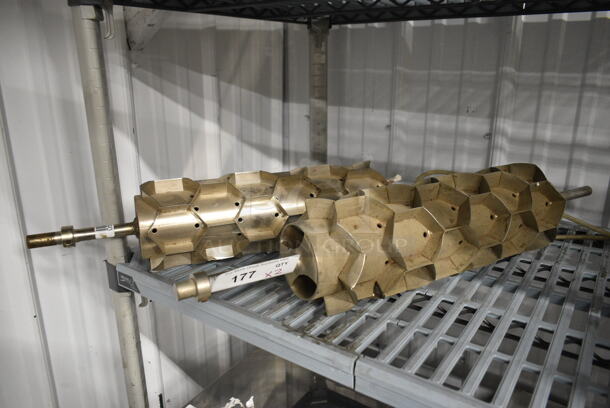 2 Moline Metal Commercial Donut Cutting / Biscuit Cutting Rolling Pins. 2 Times Your Bid! - Image 1 of 7