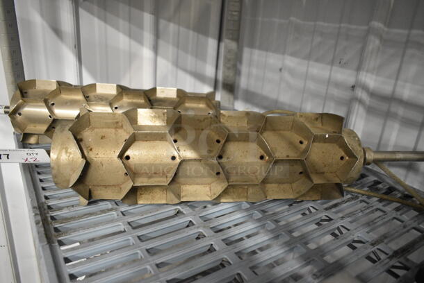 2 Moline Metal Commercial Donut Cutting / Biscuit Cutting Rolling Pins. 2 Times Your Bid! - Image 2 of 7