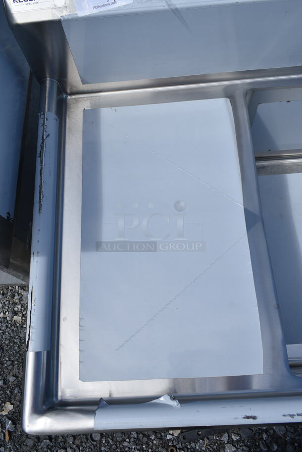 BRAND NEW SCRATCH AND DENT! Regency Spec Line Stainless Steel 3 Bay Sink w/ Dual Drain Boards. No Legs.  - Image 7 of 8