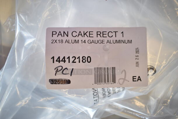 2 BRAND NEW SCRATCH AND DENT! Ateco 12180 18" x 12" x 2" Aluminum Rectangular Straight-Sided Cake Pan. 2 Times Your Bid! - Image 4 of 4