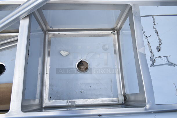 BRAND NEW SCRATCH AND DENT! Regency 600S32424224 Stainless Steel 87" 2 Bay Sink w/ Dual Drain Boards. Bays 24x24x13. Drain Boards 16.5x25.5 No Legs. - Image 5 of 11