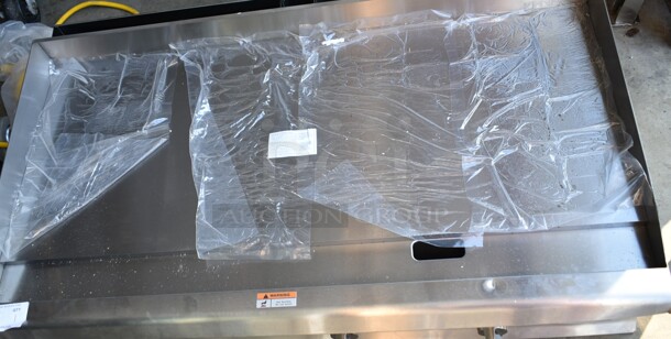 BRAND NEW SCRATCH AND DENT! 2023 Cooking Performance Group CPG 351GMCPG48NL Stainless Steel Commercial Countertop Natural Gas Powered Flat Top Griddle. 120,000 BTU.  - Image 3 of 6