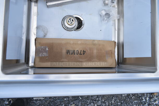 BRAND NEW SCRATCH AND DENT! Regency 600S32424224 Stainless Steel 87" 2 Bay Sink w/ Dual Drain Boards. Bays 24x24x13. Drain Boards 16.5x25.5 No Legs. - Image 10 of 11