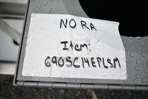 2 BRAND NEW SCRATCH AND DENT! Items; Rubbermaid FGSC22EPLSM Silhouettes Silver Metallic Steel Designer Square Waste Receptacle - 40 Gallon and Rubbermaid FGSC14EPLSM Silhouettes Metallic Silver Steel Designer Square Waste Receptacle - 16 Gallon. 2 Times Your Bid! - Image 6 of 6