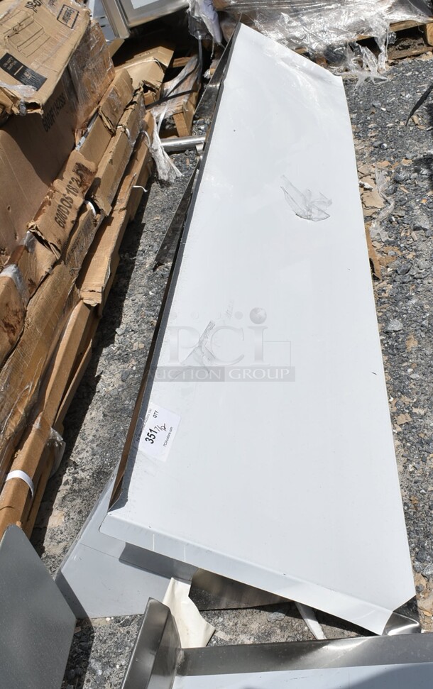 BRAND NEW SCRATCH AND DENT! Stainless Steel Wall Mount Shelf.  - Image 3 of 4
