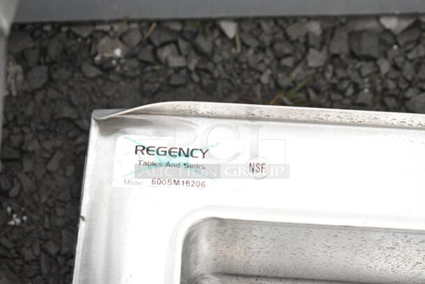 BRAND NEW SCRATCH AND DENT! Regency 600SM16206  25" 16 Gauge Stainless Steel One Compartment Floor Mop Sink - 20" x 16" x 6" Bowl - Image 4 of 4