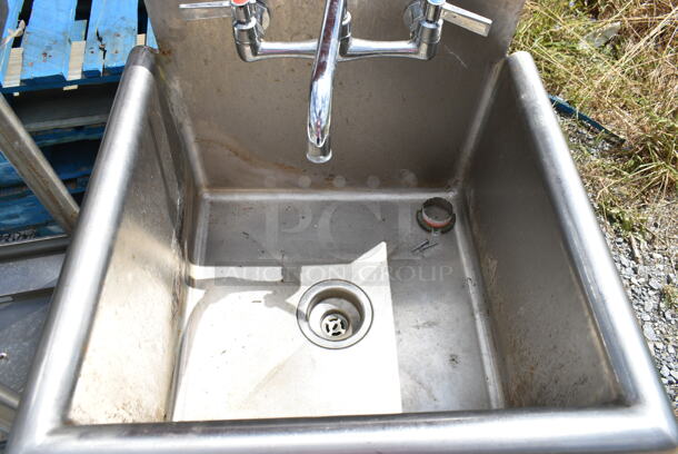 Mix Rite Stainless Steel Single Bay Sink w/ Faucet and Handles.  - Image 4 of 5