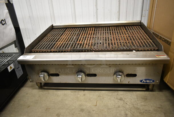 Atosa Stainless Steel Commercial Countertop Natural Gas Powered Charbroiler Grill.  - Image 1 of 5