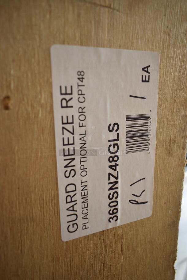 4 BRAND NEW SCRATCH AND DENT! Items; Stainless Steel Flat Top Griddle Attachment, 360SNZ48GLS Avantco 360SNZ48GLS 47" Sneeze Guard for CPT-48 Series, G-Rack 5 Tier Galvanized Shelf, Clear Panel. 4 Times Your Bid! - Image 5 of 7