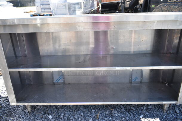Stainless Steel Counter w/ 2 Under Shelves.   - Image 2 of 3