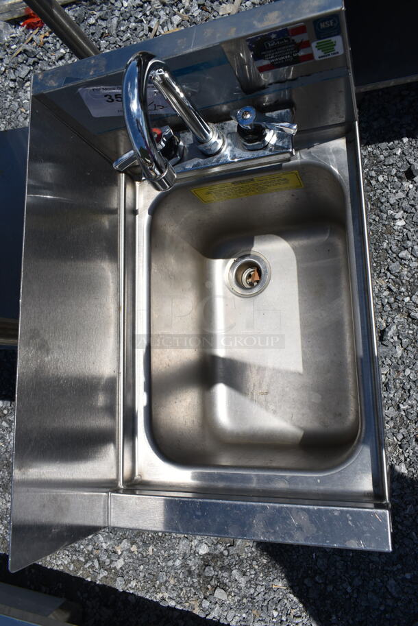 Perlick Stainless Steel Single Bay Sink w/ Faucet, Handles and Side Splash Guard.  - Image 3 of 5