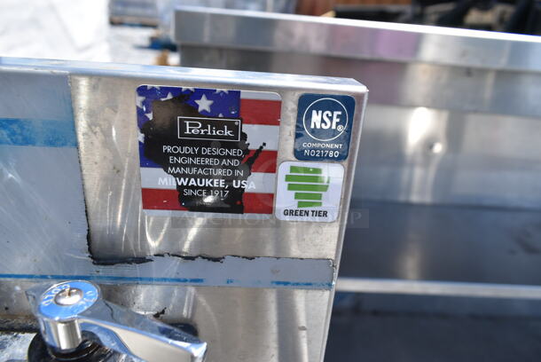 Perlick Stainless Steel Single Bay Sink w/ Faucet, Handles and Side Splash Guard.  - Image 5 of 5