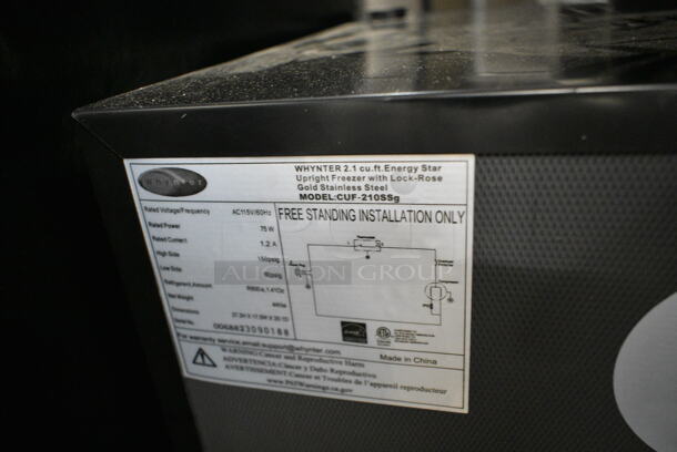 BRAND NEW SCRATCH AND DENT! Whynter CUF-210SSg Energy Star Stainless Steel Upright Freezer with Lock. 115 Volts, 1 Phase. Tested and Working! - Image 5 of 5