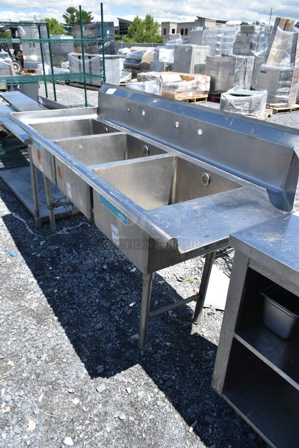 Stainless Steel 3 Bay Sink.  - Image 2 of 7