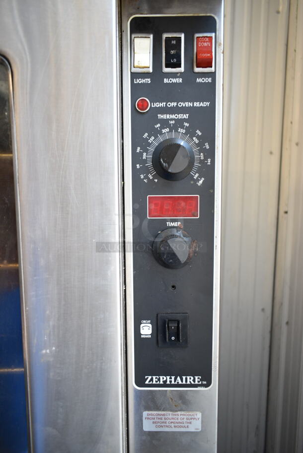 2 Blodgett Zephaire-200-E ENERGY STAR Stainless Steel Commercial Electric Powered Full Size Convection Ovens w/ View Through Doors, Metal Oven Racks and Thermostatic Controls. 208 Volts, 3 Phase. 2 Times Your Bid! - Image 8 of 12