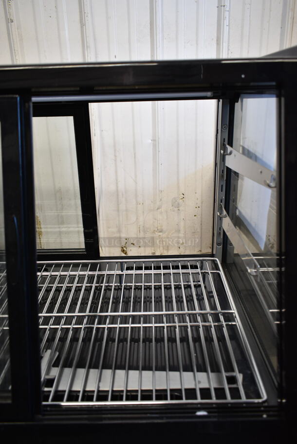 BRAND NEW SCRATCH AND DENT! Avantco 360BCSS28HCB Metal Commercial Countertop 27 5/8" Black Self-Serve Refrigerated Countertop Bakery Display Case with LED Lighting. 115 Volts, 1 Phase. Tested and Working! - Image 6 of 8