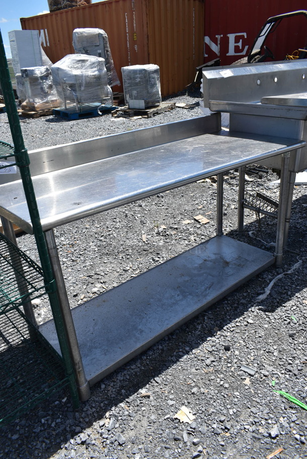 Stainless Steel Table w/ Back Splash and Under Shelf.  - Image 2 of 2