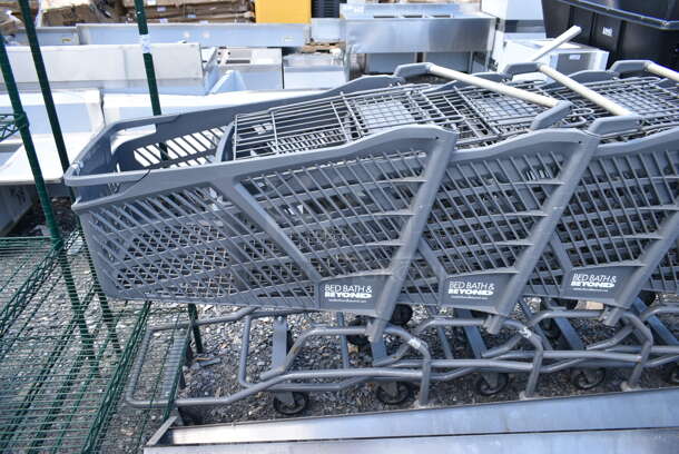 12 Gray Poly and Metal Shopping Carts. 12 Times Your Bid! - Image 3 of 7