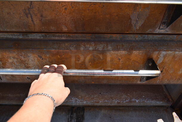 Metal Commercial Natural Gas Powered 4 Deck Pizza Oven w/ Cooking Stones. 90,000 BTU.  - Image 6 of 8