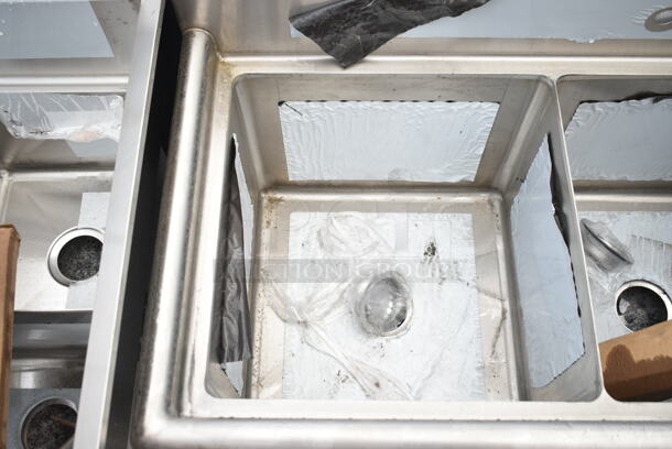 BRAND NEW SCRATCH AND DENT! Advance Tabco FC-3-1818 Three Compartment Stainless Steel Commercial Sink w/ Faucet. - Image 3 of 9