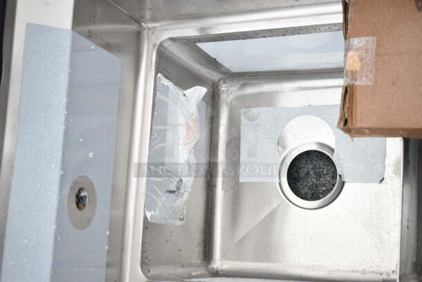 BRAND NEW SCRATCH AND DENT! Regency 600S3101410C Stainless Steel Commercial L Shaped 3 Bay Sink w/ Dual Drain Boards. Bays 14x14x10. Drain Boards 10.5x15 - Image 4 of 8