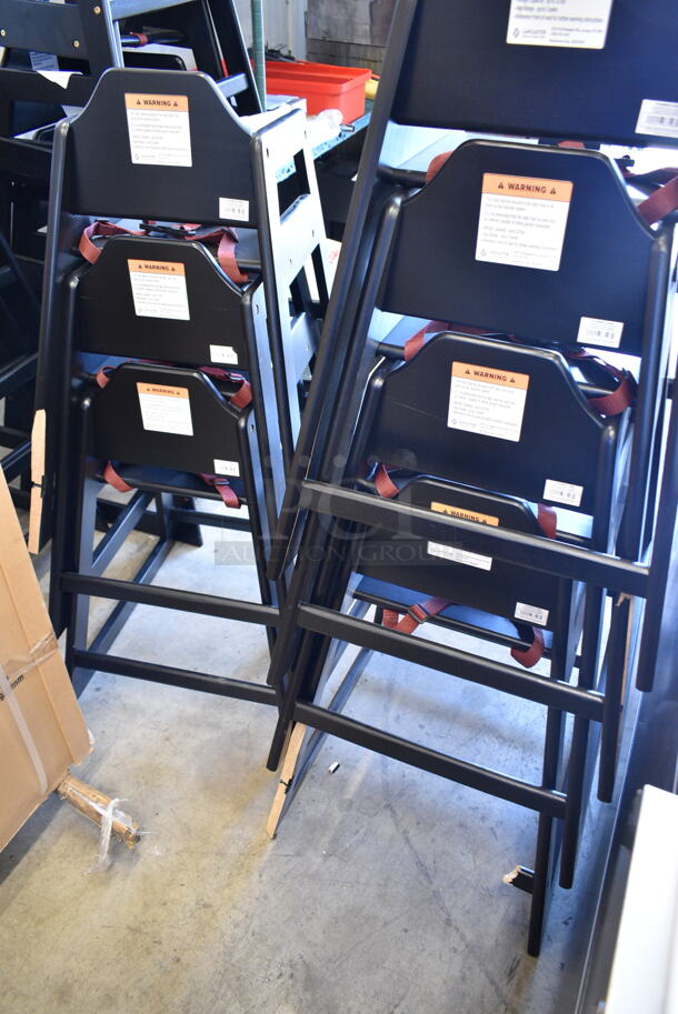 8 BRAND NEW SCRATCH AND DENT! Lancaster Table & Seating 164WHCASBK Standard Height Wooden High Chair with Black Finish. 8 Times Your Bid! - Image 9 of 12