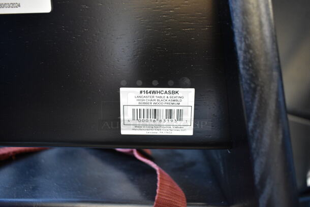 8 BRAND NEW SCRATCH AND DENT! Lancaster Table & Seating 164WHCASBK Standard Height Wooden High Chair with Black Finish. 8 Times Your Bid! - Image 12 of 12