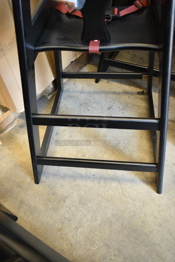 4 BRAND NEW SCRATCH AND DENT! Lancaster Table & Seating 164WHCASBK Standard Height Wooden High Chair with Black Finish. 4 Times Your Bid! - Image 5 of 8